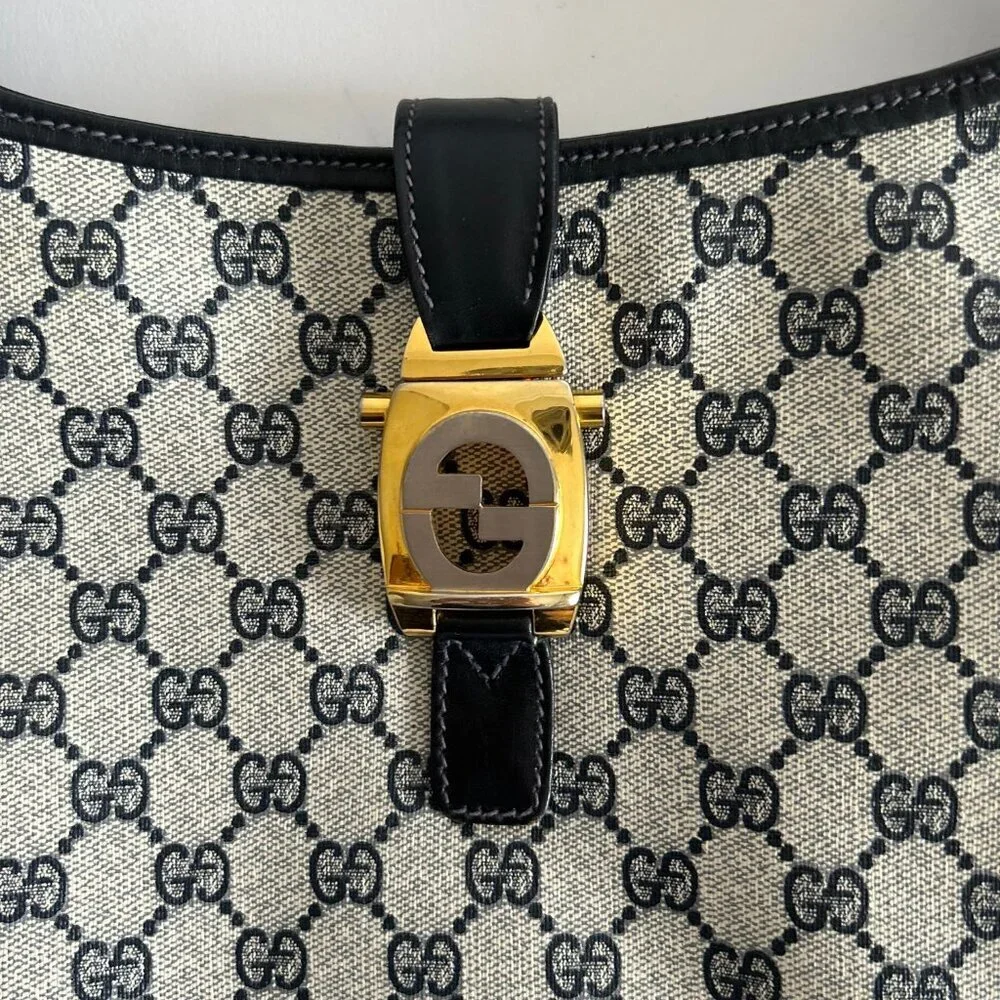 VINTAGE GUCCI MONOGRAM JACKIE BAG - Picture 6 of 11